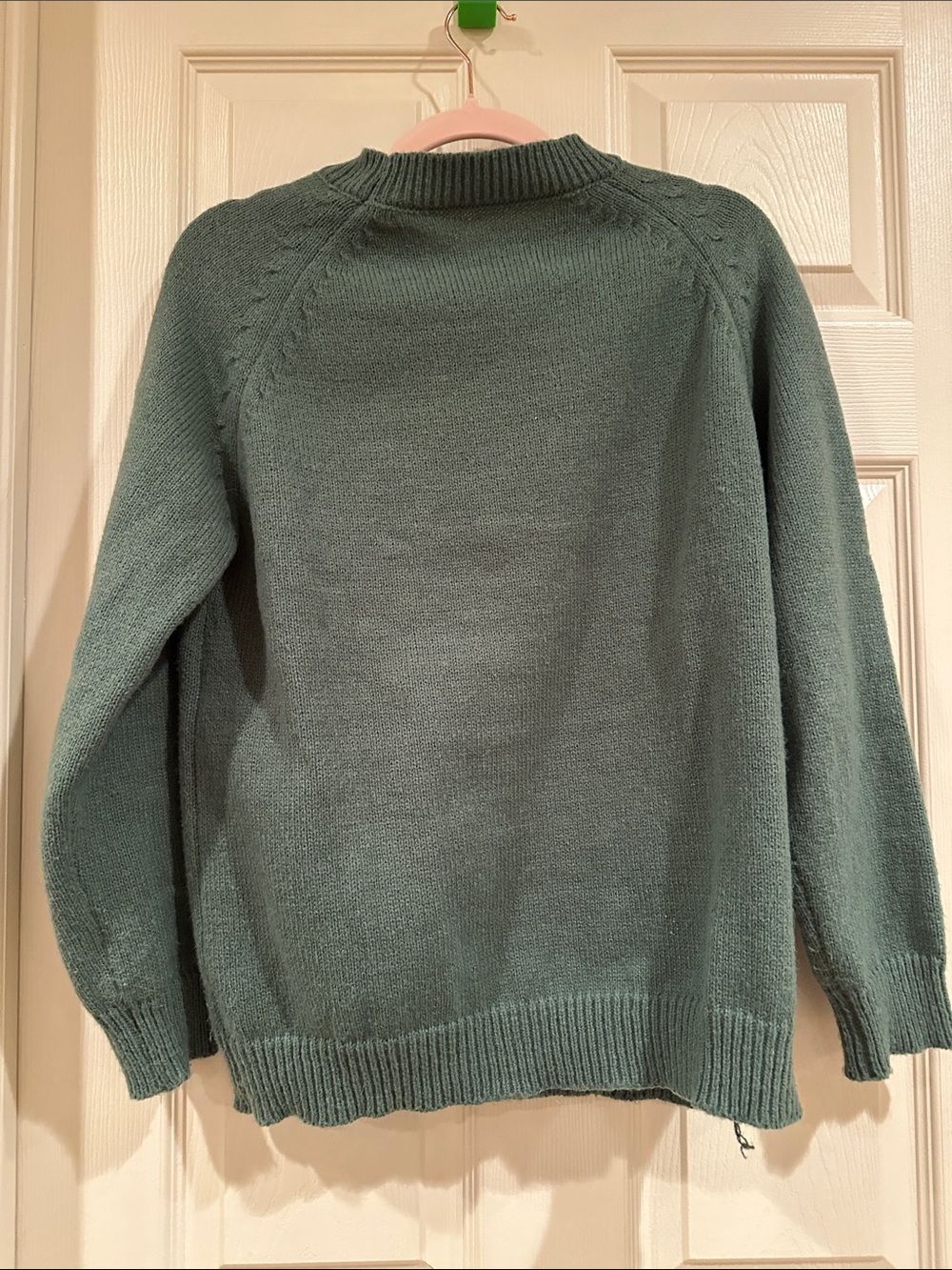Green Crewneck Sweater with Sheep Motif - Picture 4 of 5